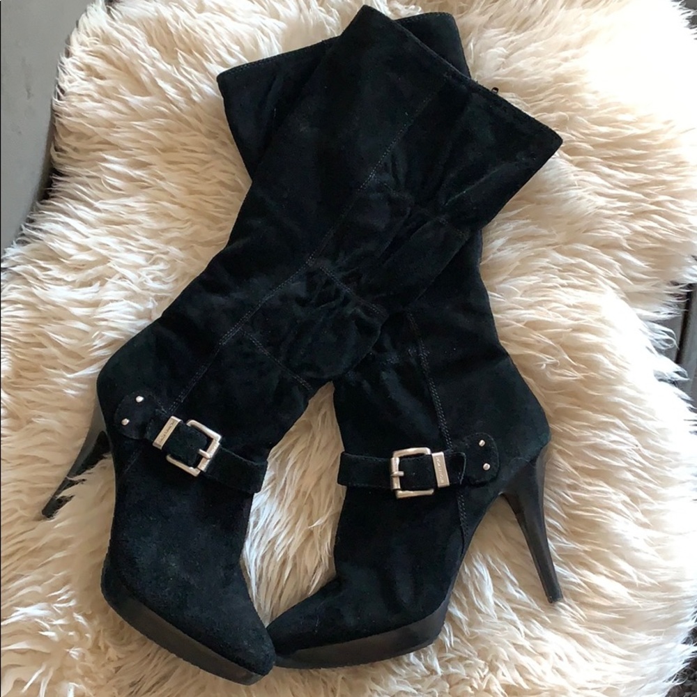 Black Suede  Boots